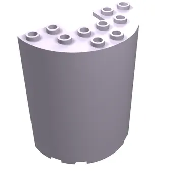 Cylinder Half 3 x 6 x 6 with 1 x 2 Cutout