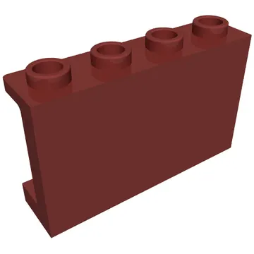 Panel 1 x 4 x 2 with Side Supports - Hollow Studs