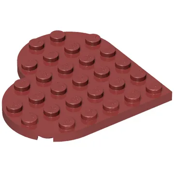 Plate Angled 6 x 6 Heart Shape