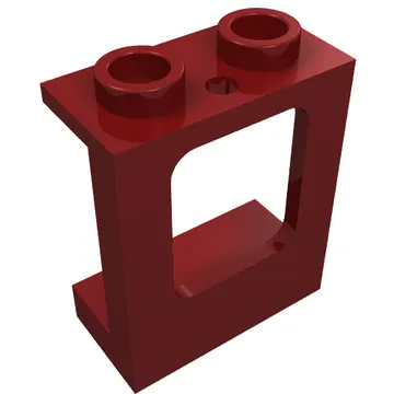 Window 1 x 2 x 2 Plane, Hollow Studs, Single Hole Top and Bottom for Glass