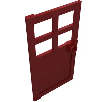 Door 1 x 4 x 6 with 4 Panes and Stud Handle