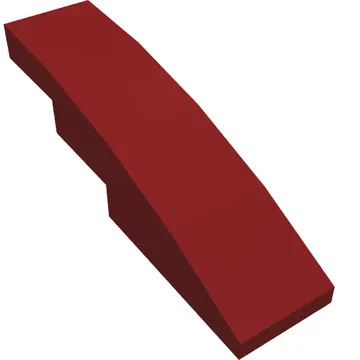 Brick Curved 4 x 1 No Studs [Stud Holder with Asymmetric Ridges]