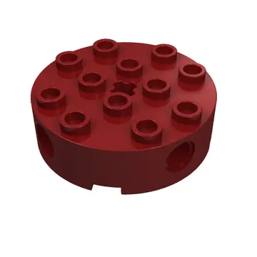 Brick Round 4 x 4 with 4 Side Pin Holes and Center Axle Hole