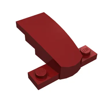 Brick Wedged, Curved 4 x 2 x 1 1/3 with 1 x 4 Base [Plain]