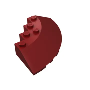 Brick Round Corner 6 x 6 with 33° Slope and Facet Cutout