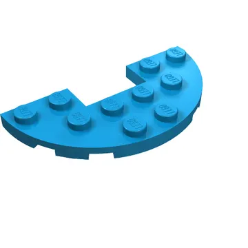 Plate Round Half 3 x 6 with 1 x 2 Cutout