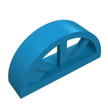 Window 1 x 4 x 1 2/3 with Spoked Rounded Top