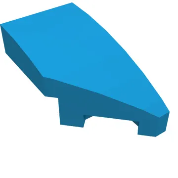 Brick Wedged, Curved 2 x 1 with Stud Notch Right