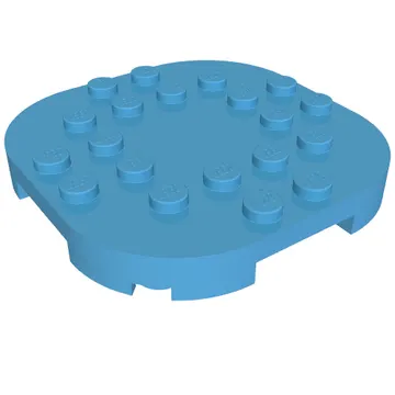 Plate Round Corners 6 x 6 x 2/3 Circle with Reduced Knobs