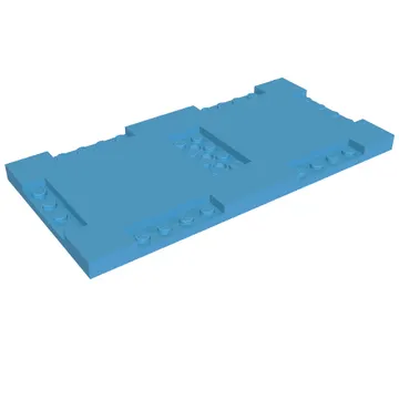 Plate Special 8 x 16 x 2/3 with Six Recessed Edges with 1 x 4 Studs and Recessed Center with 2 x 4 Studs