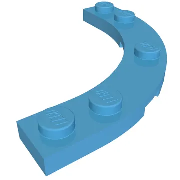 Plate Round Corner 5 x 5 with 4 x 4 Round Cutout