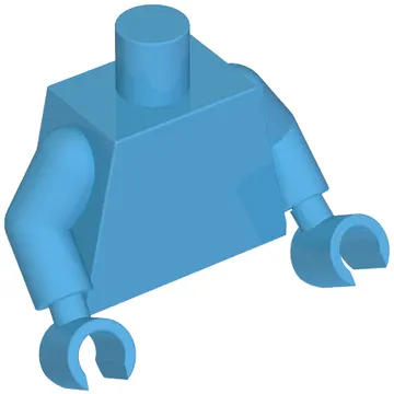 Torso, Dark Azure Arms and Hands [Plain]