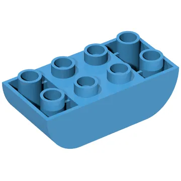Duplo Brick 2 x 4 Curved Bottom