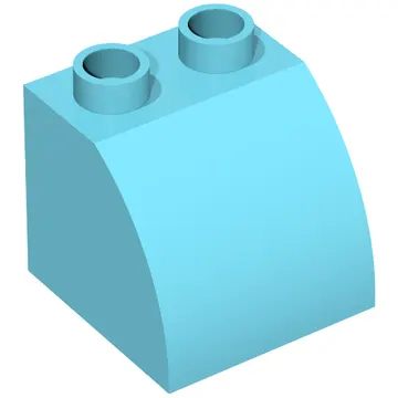 Duplo Brick 2 x 2 x 1 1/2 with Curved Top