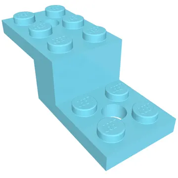 Bracket 5 x 2 x 1 1/3 with Holes, Pin Bottom