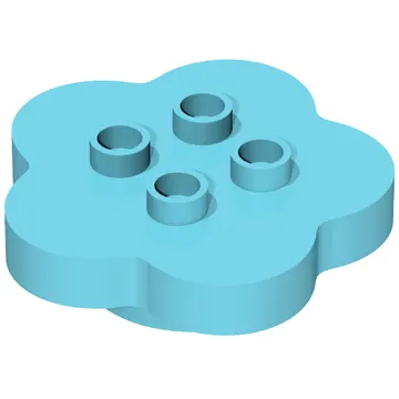 Duplo Flower 4 x 4 x 1 with 4 Top Studs