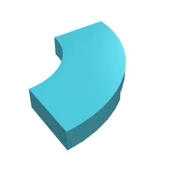 Tile 2 x 2 Curved, Macaroni