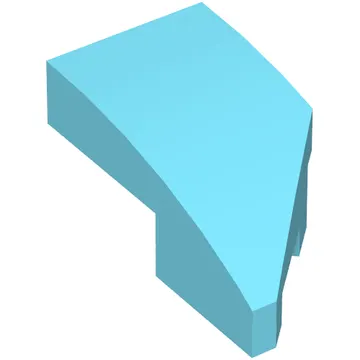Brick Wedged, Curved 2 x 1 with Stud Notch Left