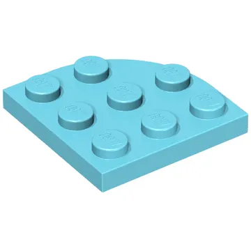 Plate Round Corner 3 x 3