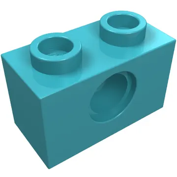 Technic Brick 1 x 2 [1 Pin Hole]