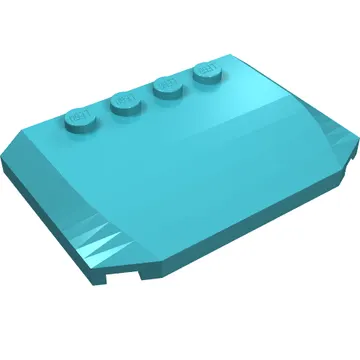 Brick Wedged, Curved Triple 4 x 6 x 2/3 with 4 Studs