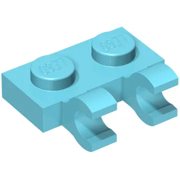 Plate Special 1 x 2 with Clips Horizontal [Open O Clips]