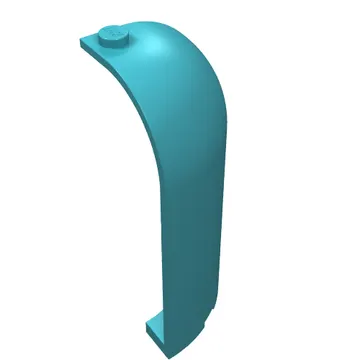 Panel 3 x 3 x 6 Corner Convex with Curved Top