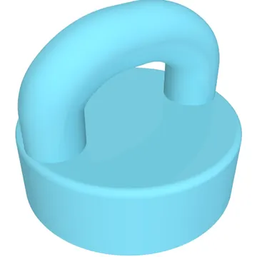 Tile Round 1 x 1 Special with Clip-Bar