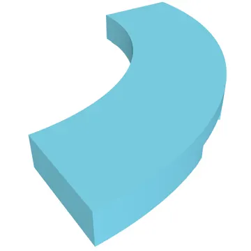 Tile 3 x 3 Curved, Macaroni