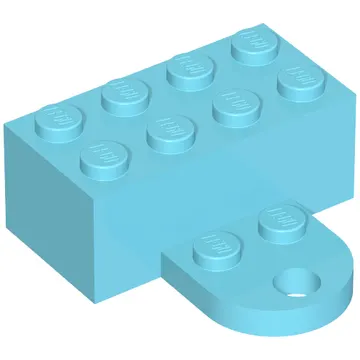 Brick Magnet 2 x 4 with Round Plate 2 x 2