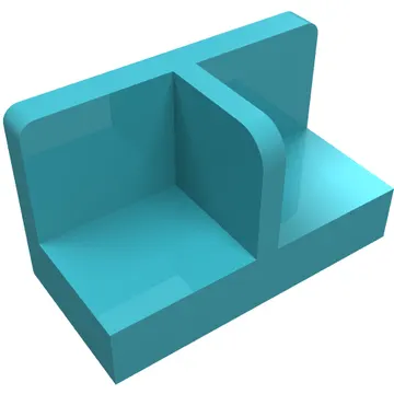 Panel 1 x 2 x 1 with Rounded Corners and Central Divider