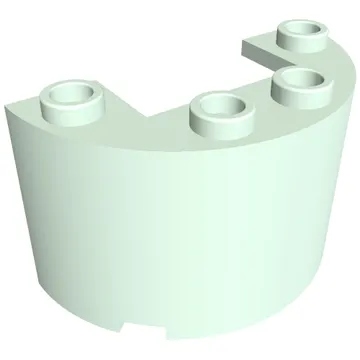 Cylinder Half 2 x 4 x 2 with 1 x 2 Cutout