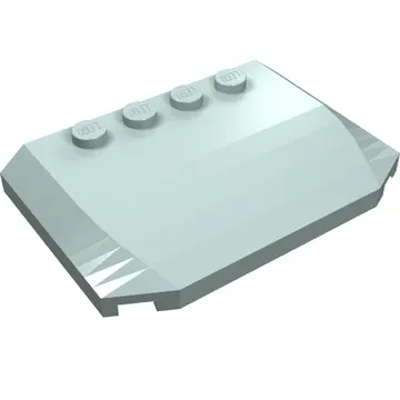 Brick Wedged, Curved Triple 4 x 6 x 2/3 with 4 Studs
