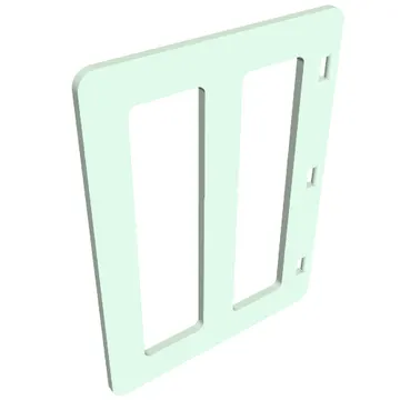 Duplo Door with Two Long Window Panes