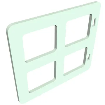 Duplo Door / Window with Four Equal Square Cornered Panes