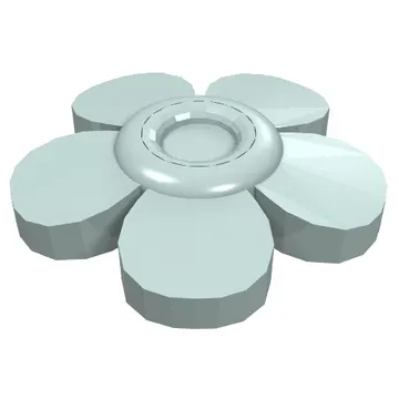 Headwear Accessory Flower with 5 Smooth Petals and Pin
