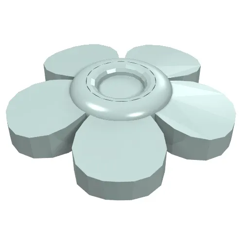 Headwear Accessory Flower with 5 Smooth Petals and Pin