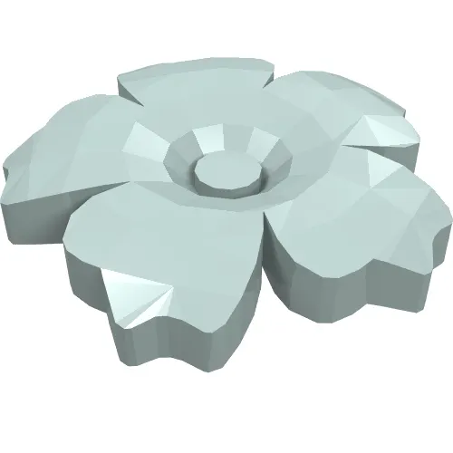 Headwear Accessory Flower with Serrated Petals and Pin