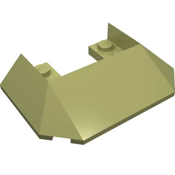 Brick Wedged, Sloped 45° 6 x 4 Double / 33°, 5 Bottom Tubes [Train Roof]