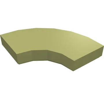 Tile 2 x 2 Curved, Macaroni