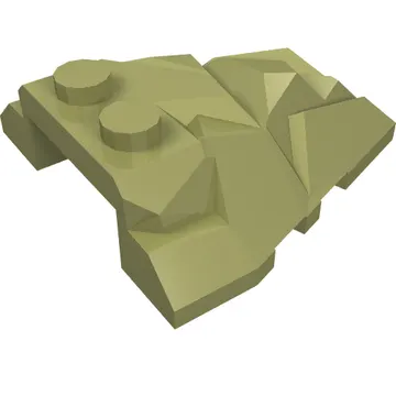 Brick Wedged, Sloped 4 x 4 Fractured Polygon Top