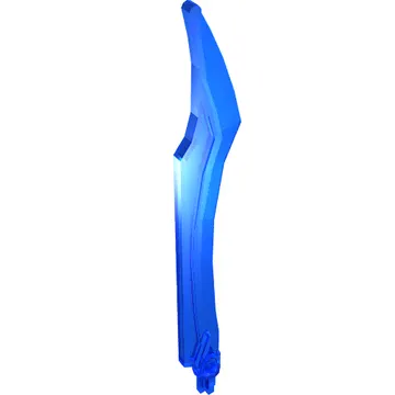 Large Figure Weapon Blade, Curved Tip with Axle