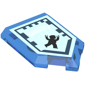 Tile Special 2 x 3 Pentagonal with Nexo Power Shield Print - Air Portal