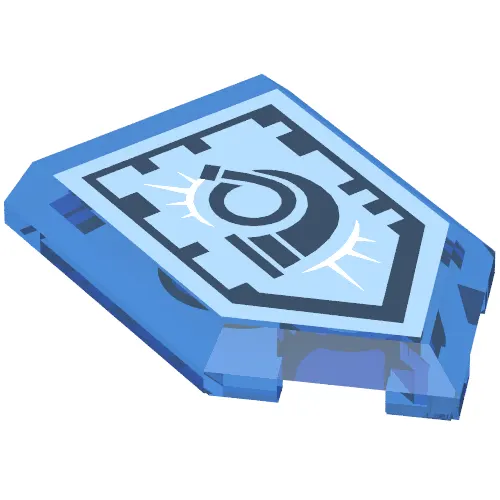 Tile Special 2 x 3 Pentagonal with Nexo Power Shield Print - Hornblower
