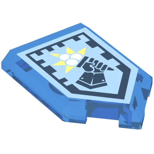 Tile Special 2 x 3 Pentagonal with Nexo Power Shield Print - Ice Cream