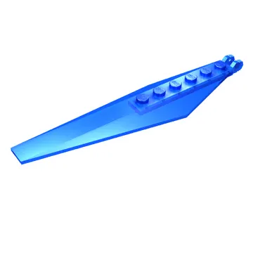 Hinge Plate 1 x 12 Locking with Angled Side Extensions and Tapered Ends, 7 Teeth