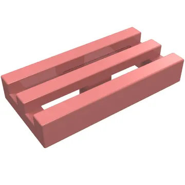 Tile Special 1 x 2 Grille with Bottom Groove