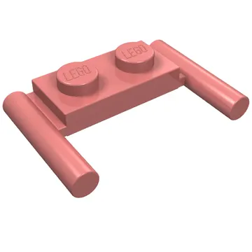 Plate Special 1 x 2 with Handles [Flat Ends / Low Attachment]