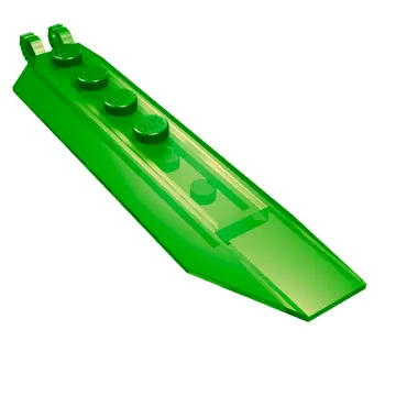 Hinge Plate 1 x 8 Locking with Angled Side Extensions, Squared Plate Underside, 7 Teeth