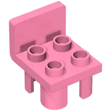 Duplo Chair with 4 Studs and Squared Back